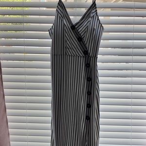 Black and white striped dress